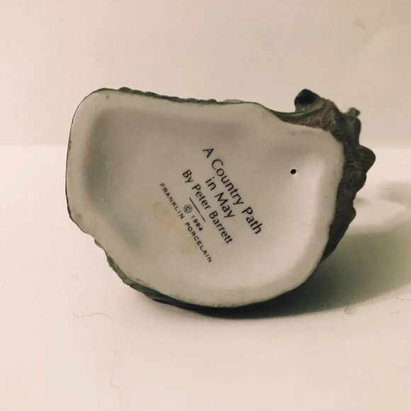 Vtg Cow Holstein Cow Calf Figure by  Peter Barrett Franklin Mint Porcelain - Picture 5 of 11